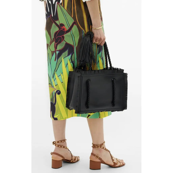 Valentino Rockstud Brown Flair City Ankle Strap Wrap Sandal Block Heel Pump 36.5 - Picture 7 of 12